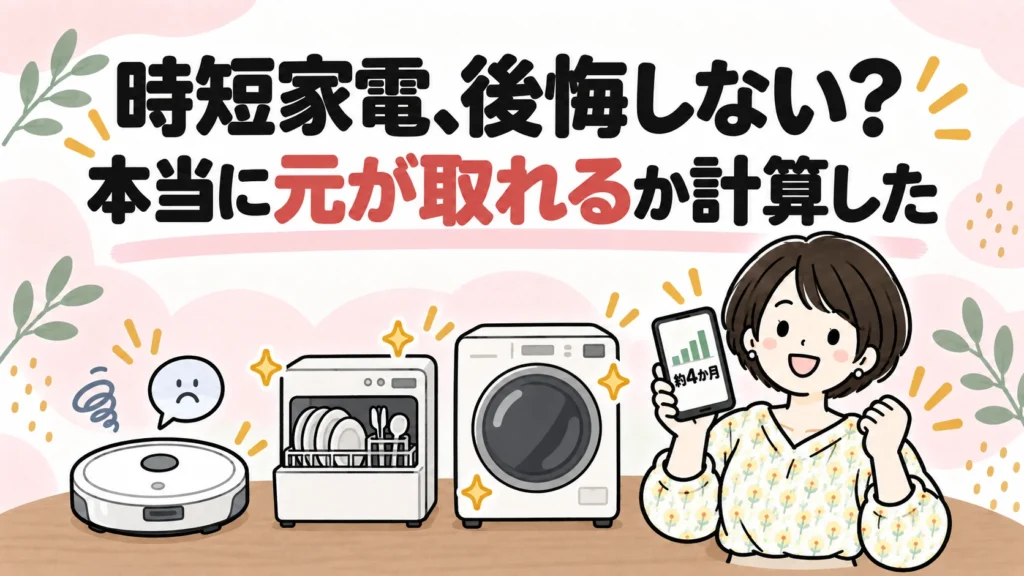 時短家電、後悔しない？本当に元が取れるか計算してみた アイキャッチ