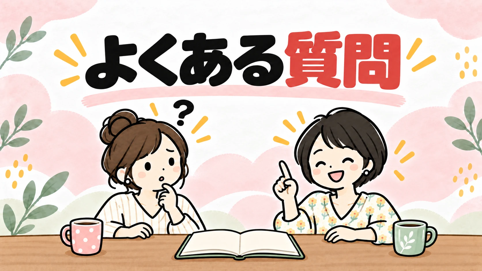 新米ママの疑問になゆが答える、よくある質問のイメージのイラスト